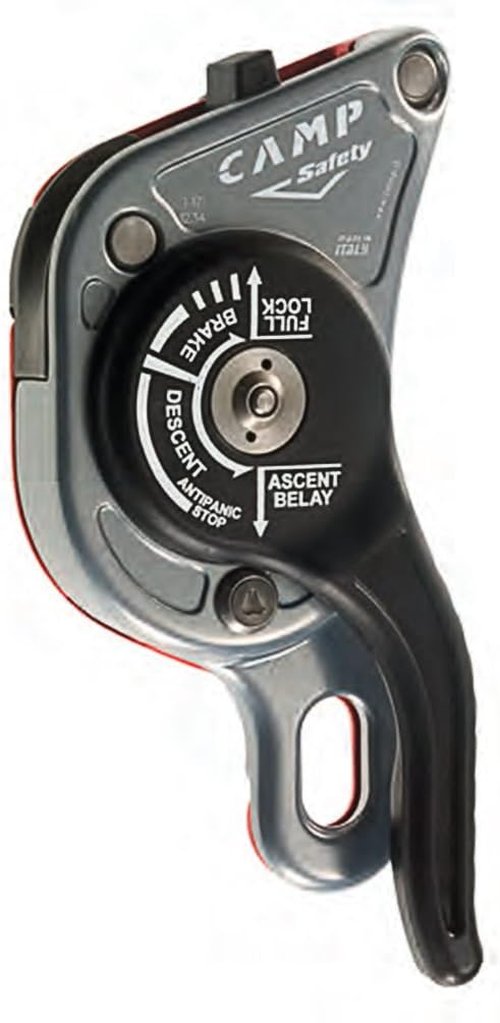CAMP GIANT BLACK Descender auto-braking descender for rope access and rescue ANSI