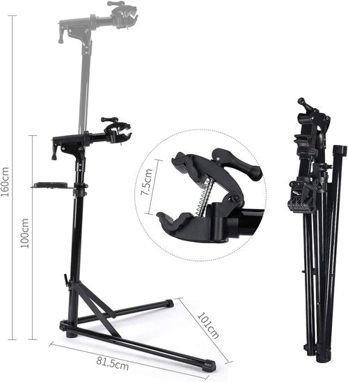 CXWXC Bike Workstand with Adjustable, Bicycle Repair Stand for Maintenance Folding and Lightweight (Champagne-3)