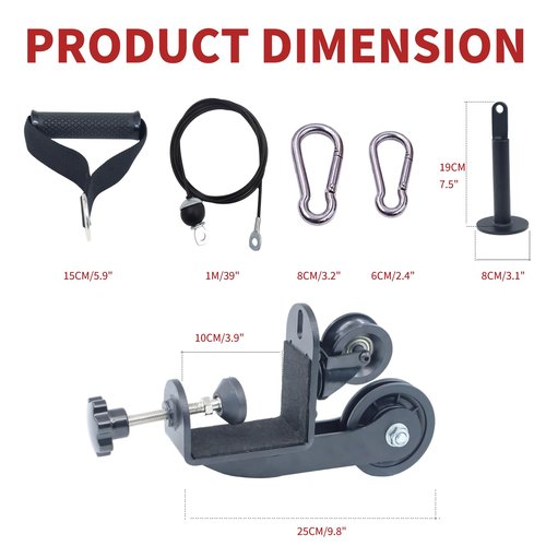 Arm Wrestling Training Pulley System Professional, Forearm Workout Table Equipment, Wrist Exerciser Cable Machine with Rope