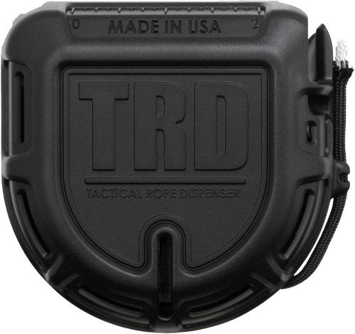 Atwood Rope MFG Tactical 550 Paracord Parachute Cord Rope Dispenser Black 50ft Spool TRD | Cutting Blade, Belt Clip, Cord Grip, View Port, Integrated Ruler