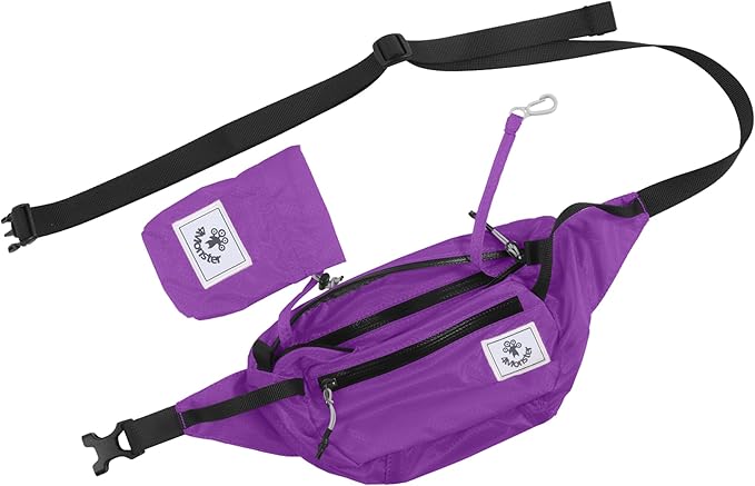 4Monster Hiking Waist Packs Portable,Water Resistant Fanny Bag with Adjustable Strap,Lightweight Crossbody Chest Bag Slim Bag