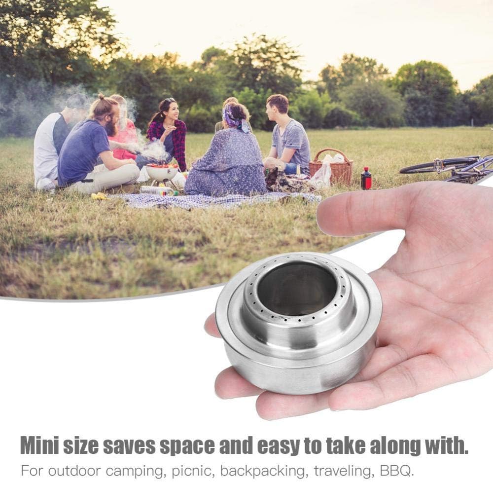 Portable Mini Alcohol Stove Outdoor Camping Stove, Lightweight Stainless Steel Spirit for Outdoor Camping Hiking Backpacking Picnic BBQ