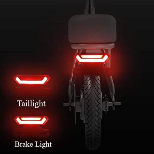 MOONDKIST Electric Bicycle Rear Light, 2 in 1 Bicycle Tail Light Running Light Brake Light, 36-48V Bicycle Accessories Safety Warning Lights, Tail Light Accessories