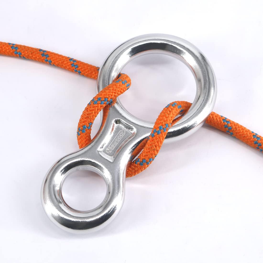 NewDoar Climbing Gear Downhill Equipment, Descender Rappel Rock Climbing Descending Belaying Equipment Rescue Figure 8 Descender Rigging Plate 35KN for Climbing Belaying and Rappeling Device