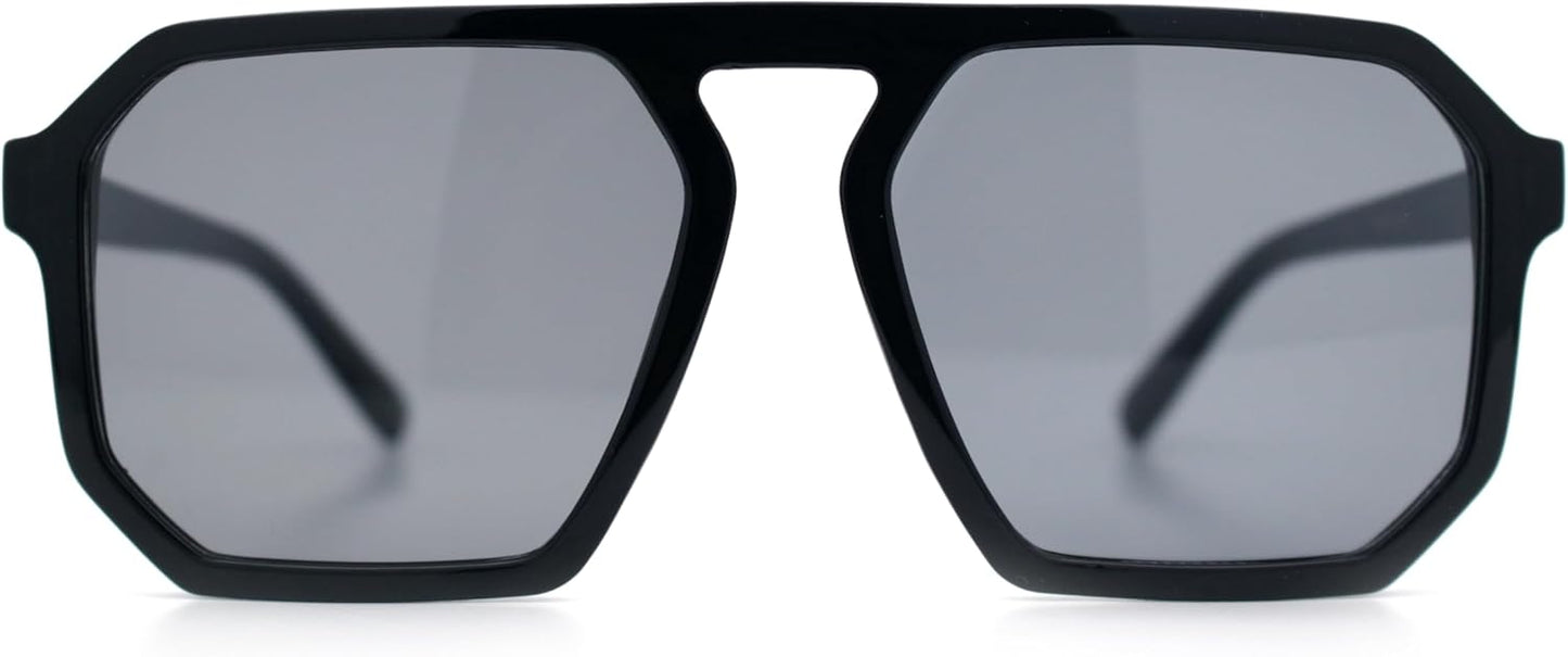 SA106 Mens Octagon Geometric Plastic Racer Mob Pilots Sunglasses
