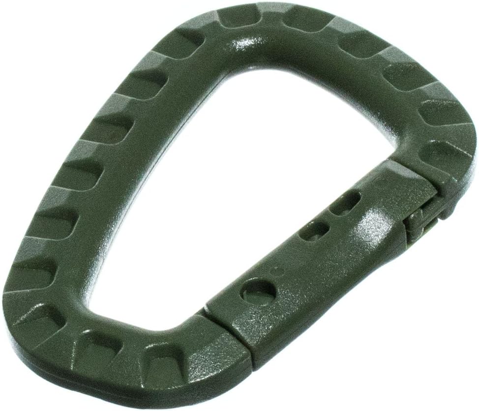 Tactical Carabiner Keychain 6 Pack - Durable Plastic Carabiners - Lightweight Spring Snap Gear - Utility Hooks for Backpacks, Buckles, Hanging Gear, and Outdoor Recreation