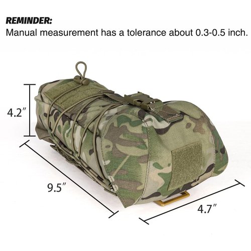 IDOGEAR OUTDOOR Tactical Molle Dump Pouch Drawstring Magazine Recycling Pouch Universal Bag Multi-Purpose Utility Pouch(camo)