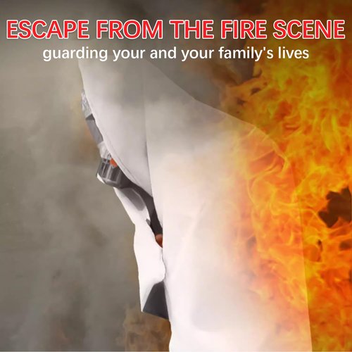 MTKZKAF Fire Blanket Emergency Portable Fire Blanket for Home Kitchen Flame Retardant Protection Fire Blanket -39'' × 39'' Designed for Kitchen, Fireplace, Barbecue, car, Camping