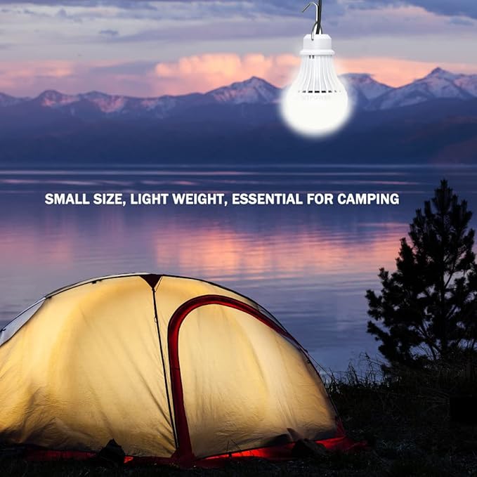4 Pack Portable LED Bulb, 5W USB LED Camping Light for Garage Warehouse Car Truck Fishing Boat Outdoor Emergency Light Children Bed Room, 2.5m/8.2ft Extension Cord…