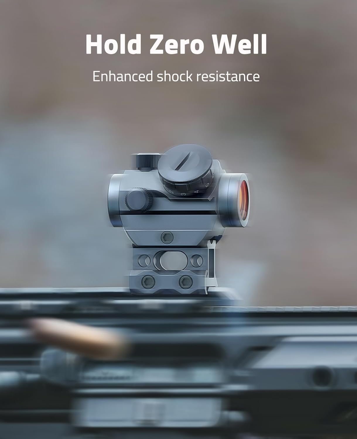 MidTen 2MOA Red Dot Sight 1x25mm Reflex Sight Waterproof & Shockproof & Fog-Proof Red Dot Scope with 1 inch Riser Mount