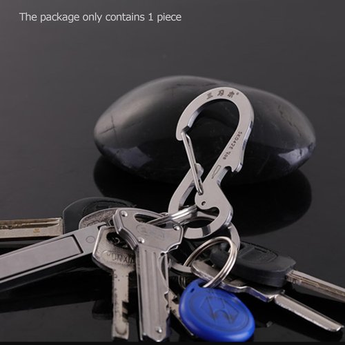 Sanrenmu Key Holder Quick Release Carabiner Keychain Clip Key Fob Keychain Hook with Stainless Steel Keyring for Men Dad