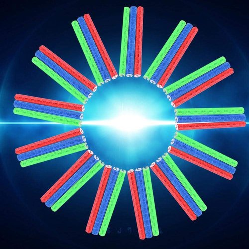 Dioche Wheel Lights, 24pcs Colorful Cycling Wheel Spoke Reflector Clips Reflective Warning Strip Clip Tube(Blue)