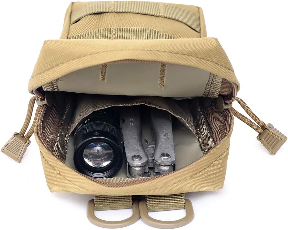 Tacticool 2 Pack Molle Pouches - Tactical Compact Water-Resistant EDC Pouch
