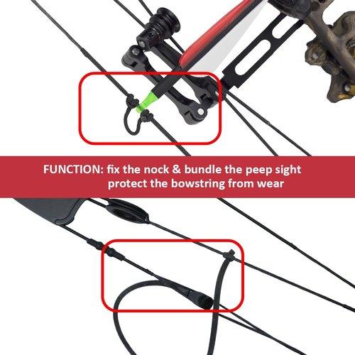 Luoyer Archery Bowstring Serving Thread and Bowstring Serving Jig Set Archery Nylon String Maintenance Accessories for Tying Peep Sight for Compound Bow Recurve Bow Black