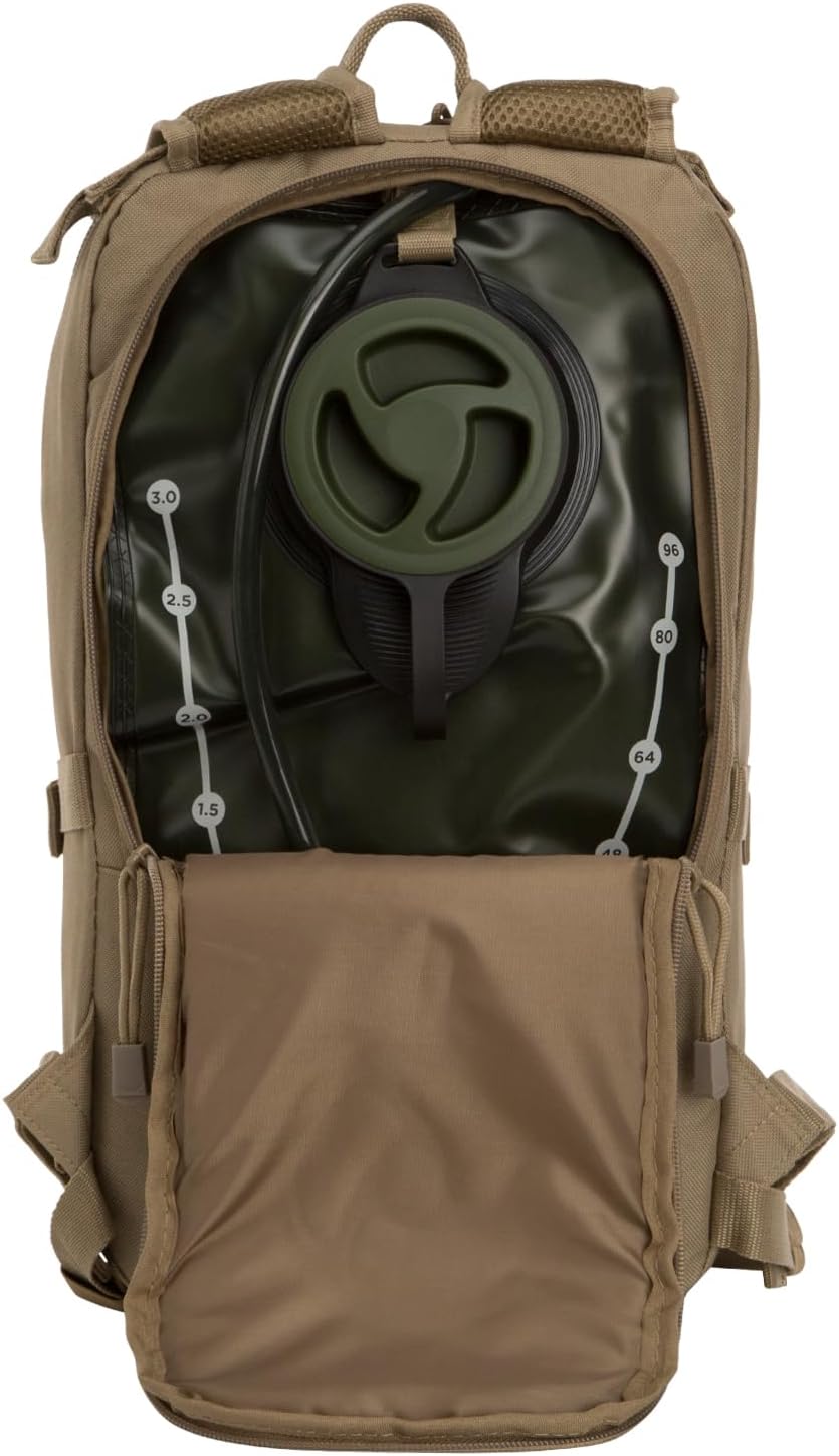 Surge Tactical Hydration Pack Military Backpack with MOLLE System | Survival Bug Out Bag | 22L Storage Capacity + 3L Reservoir (Digital Sand)