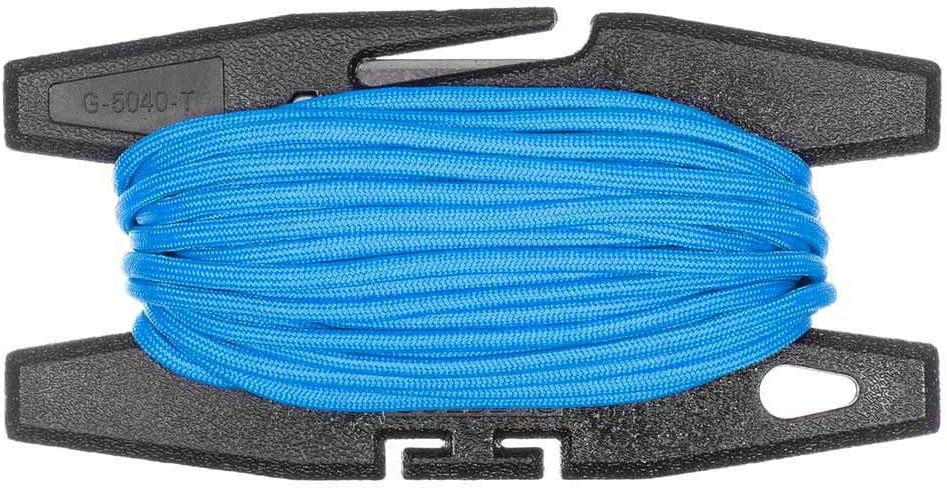 Paracord Spool Tool with 50 or 100 Feet of 550 7-Strand Parachute Cord - USA Made