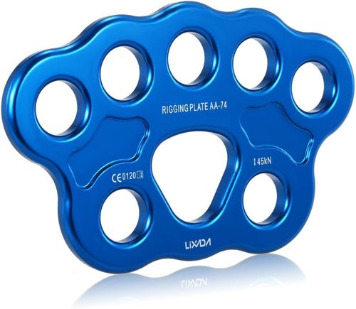 Lixada Paw Rigging Plate 45KN 8/15 Holes Large Anchor Multipliers Connector Gear for Aerial Dance & Rock Climbing