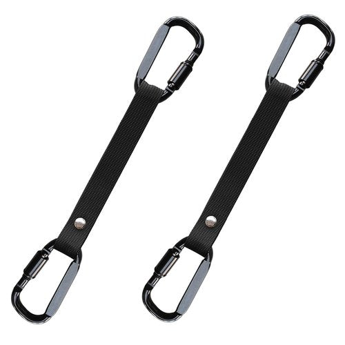 Fence Hooks for Baseball Bag, Softball, Camping, Multifunctional Carabiner Hanging Backpack, Water Bottle (Black) (2)