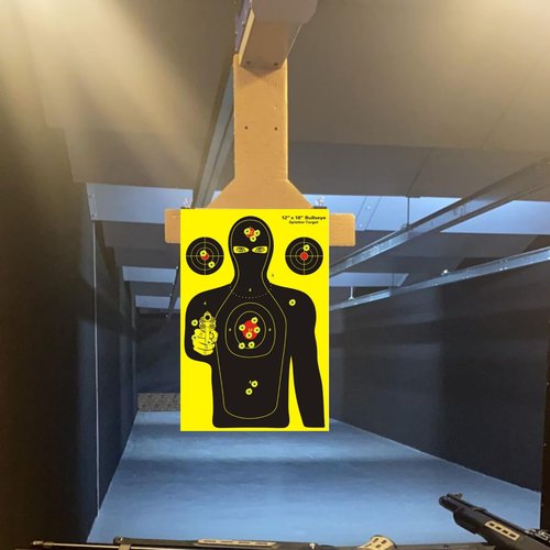 Lipulacer 12 X 18inch Bad Guys Silhouette Splatter Shooting Splatter Targets, Heavy Duty Non-Adhesive Splash Effect of Fluorescent Yellow Shooting Targets(10Pack)
