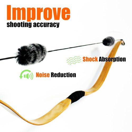 Luoyer 2 Pair Bow String Silencers Soft Bowstring Shock Absorber Stabilizers Archery Bowstring Dampeners for Recurve Bow and Traditional Longbow