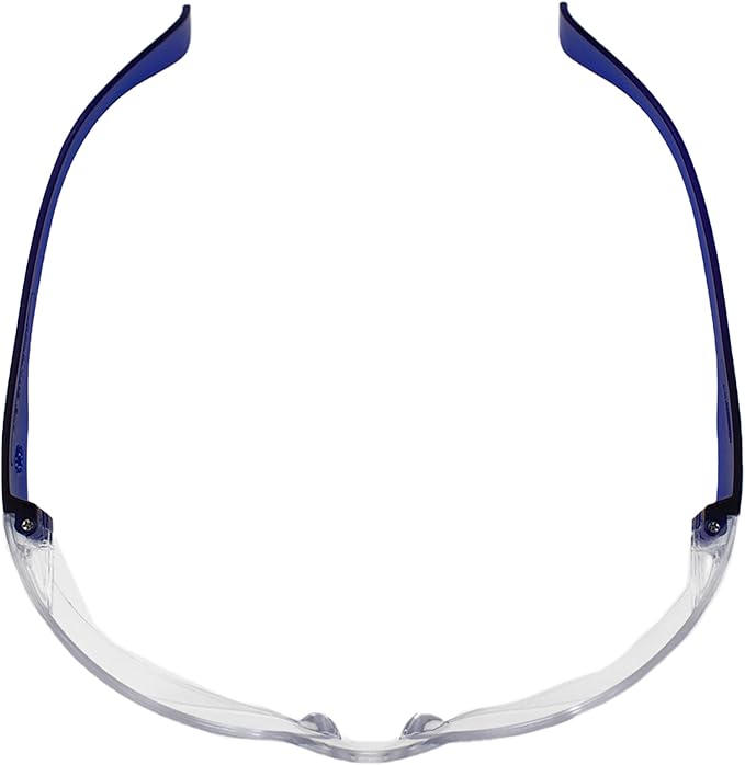 BISON LIFE Clear Lens Color Temple Safety Glasses | One Size, Adult, Youth, Clear Protective Polycarbonate Lens Color Temple, Verity, 144 PAIRS