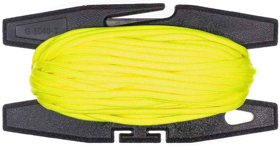 Paracord Spool Tool with 50 or 100 Feet of 550 7-Strand Parachute Cord - USA Made