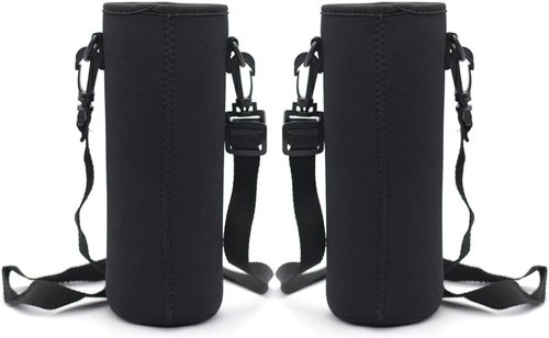 Kvvdi 2 Pack 32 oz Neoprene Glass Water Bottle Cooler Sleeve Insulator 32oz Bottle Cover Holder Carrier with Shoulder Strap