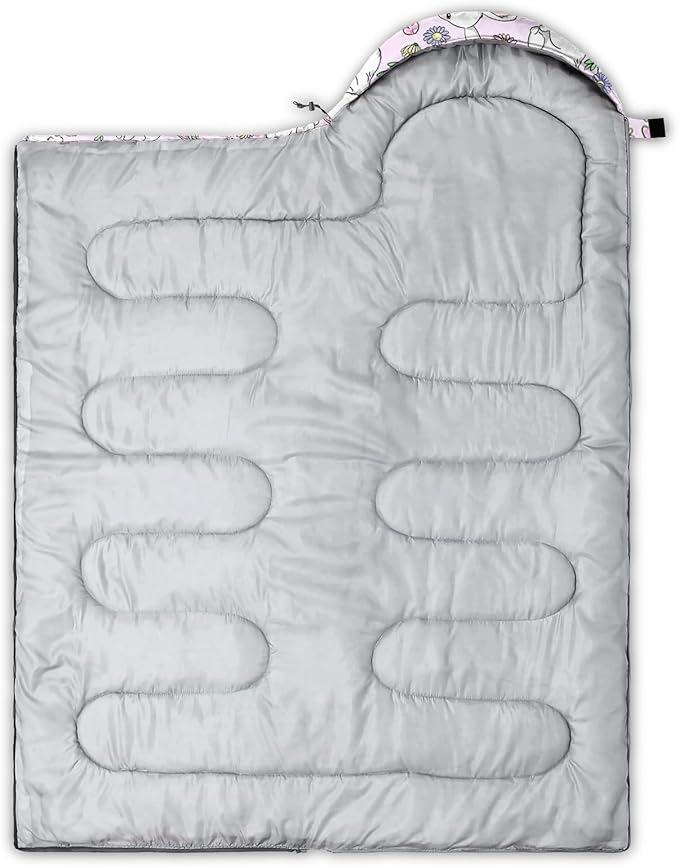 QOOMO Camping Sleeping Bags,3 Season Warm & Cool Weather,Lightweight,Waterproof Sleeping Bags for Adults & Kids,Traveling,and Outdoors,Camping Gear Equipment