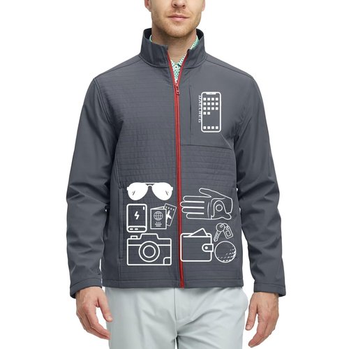 M MAELREG Work Jackets for Men Zip Up Lightweight Fall Winter Pockets Hiking Water-Repellent Softshell Jacket Men
