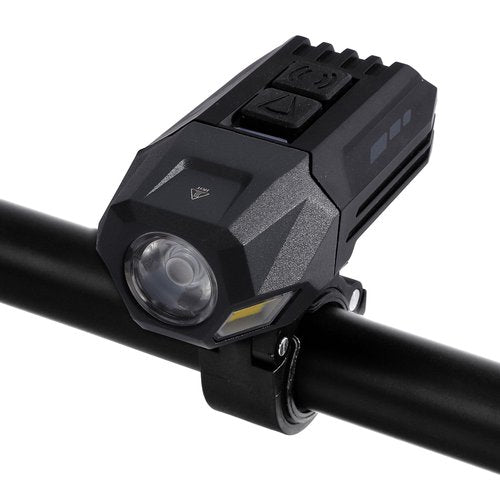 Bike Light, 800 Lumen Rechargeable Bicycle Lights with Spot and Flood Light, 5 Modes, IPX4 Waterproof, Super Bright Bike Headlight with White & Red Light for Men Women Night Riding, Mountain and Road