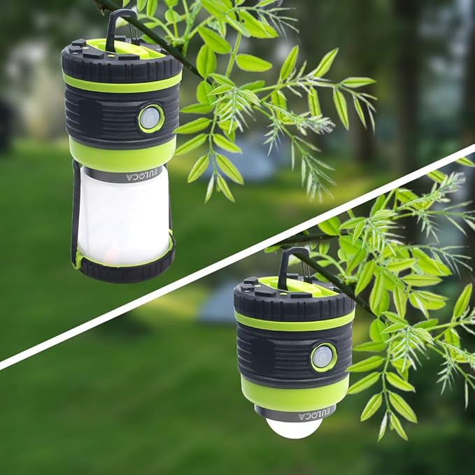 Battery Powered LED Camping Lantern, Super Bright Dimmable with 4 Light Modes, Waterproof Tent Light, Portable Lantern Flashlight for Hurricane, Emergency , Power Outages