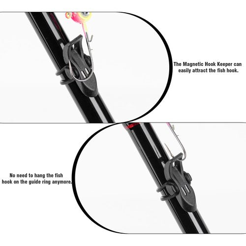 Pullther fishing Hook Keeper for Fishing Rod,Magnetic Fishing Rod Hook Keeper,Quick Installation,Fishing Hook Holder