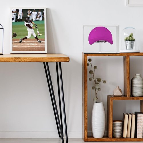 Chordobe Acrylic Hat Display Case - Baseball Cap Display Stand - UV Protection Football Soccer Hat Cabinet Storage Cover