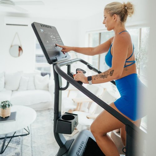 STEPR Classic Stair Master with LED Touchscreen, Commercial Grade Stairmaster Machine for Home, 140 Steps/Min, Bluetooth Stepper Machine, Resistance Band Attachments, Mobile App, 375 lb Capacity