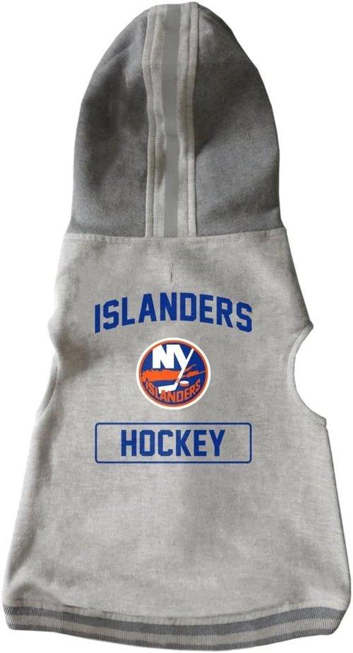 Littlearth NHL New York Islanders Pet Hooded Crewneck, Team Color, Medium