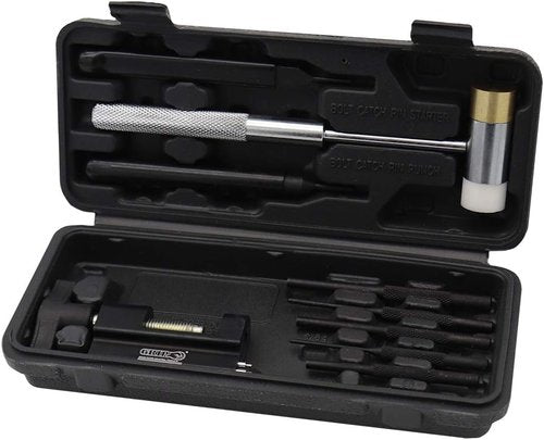 Grip 10 pc Master Gunsmithing Roll Pin Tool Kit - Dual Head Mallet, Bolt Catch Pin Starter, Bolt Catch Pin Punch, Trigger Guard Roll Pin Pusher, Starter Punches, Driver Punches - Storage Case