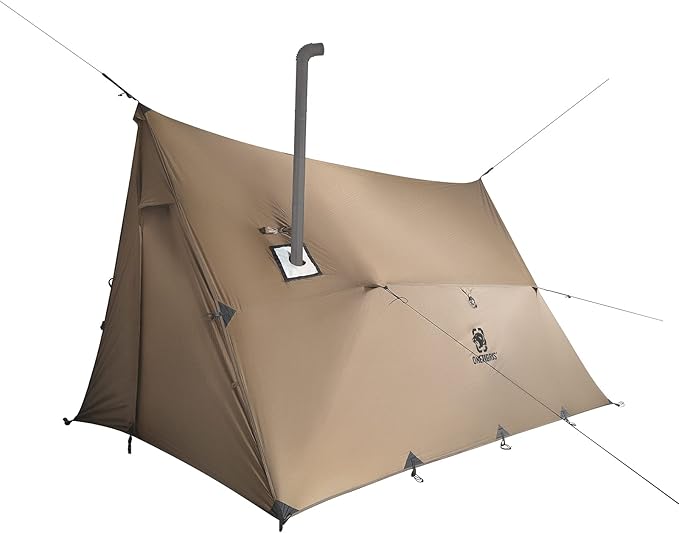 OneTigris ROCDOMUS Hot Tent with Stove Jack, 3000mm Waterproof, Versatile Lightweight Hammock Tent for Camping, Hiking, Backpacking, Bushcraft, Car Trips
