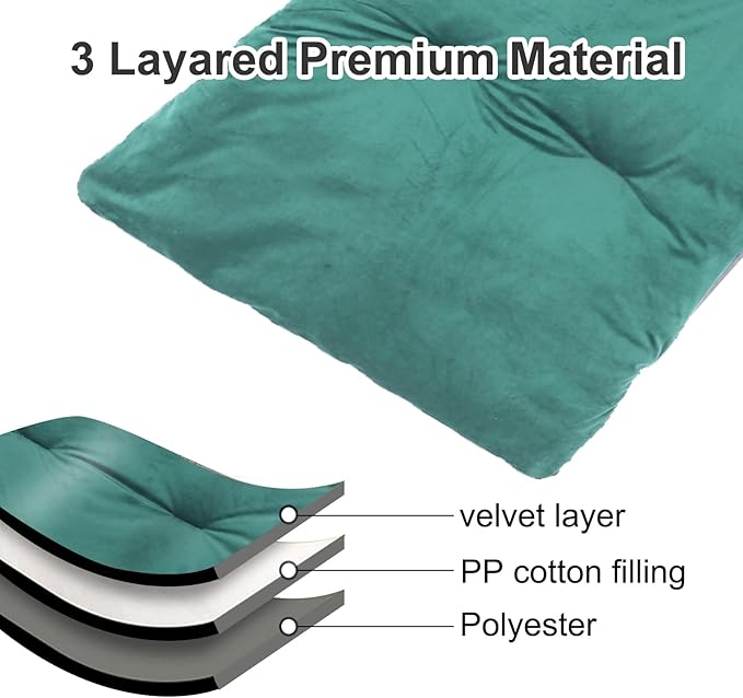 Camping Cot Mattress - Thick Camping Sleeping Pad with Elastic Straps,Portable Cot Mattress Pad for Sleeping Outdoor (75" x 28")