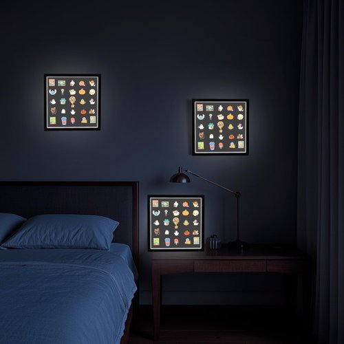 swakuszy Light Up Pin Display Case, Enamel Pin Display Board for Pin Collection, Wall-Mounted or Desktop Pin Holder, Pin Board for Enamel Pins for Pin Collectors