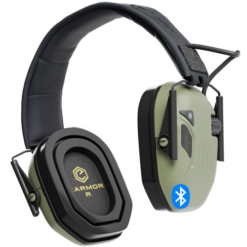 EARMOR M300T Electronic Hearing Protection with Bluetooth Shooting Earmuffs Noise Reduction for Hunting Shooting, SNR 29dB Dynamic Noise Control, Green