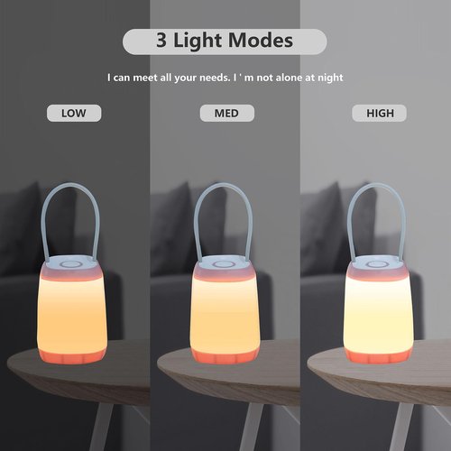 Hilngav 3 Pack LED Camping Light, 3 Light Modes Battery Powered Night Light for Indoor and Outdoor Emergency Light, Tent Lantern, Camping (Pink, Black, Green), three-colour