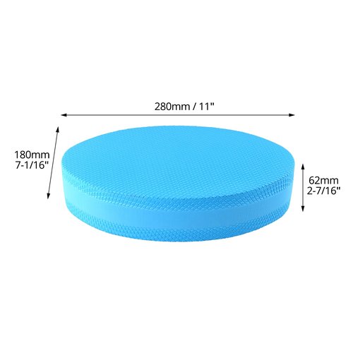 QWORK Stability Trainer Pad - Blue Foam Balance Exercise Cushion for Therapy, Yoga, Pilates, and Fitness - Non-Slip, Water-Resistant, Supports Ankle Stability, Relieves Knee and Elbow Pain