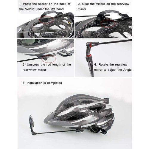 Generic Helmet Mirror 360° Adjustable Lightweight Helmet Rearview Mirror for Cycling Riding Motorcycle (As Shown), Generic5oqg83k1a9-43