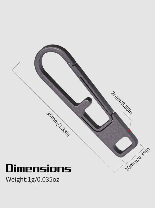 Tikidesign Heavy Duty Titanium Zipper Pull Replacement Set, Durable Zipper Handle Fixer for Backpacks, Luggage, Jackets, and Outdoor Gear - Universal Fit for Quick Repair (4Pcs_Gray_M)