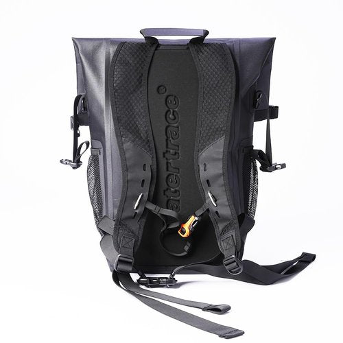 Waterproof Dry Bag for Kayaking, Surfing, Canyoning, Trekking, Camping, Water Sports, Rainproof (Black gray, 25)