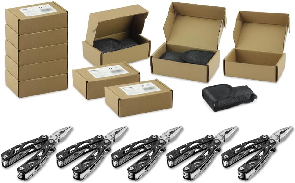 Poeland Multitool Pliers Set Stainless Steel Screwdriver Tool with 11 Screwdriver Bits Black