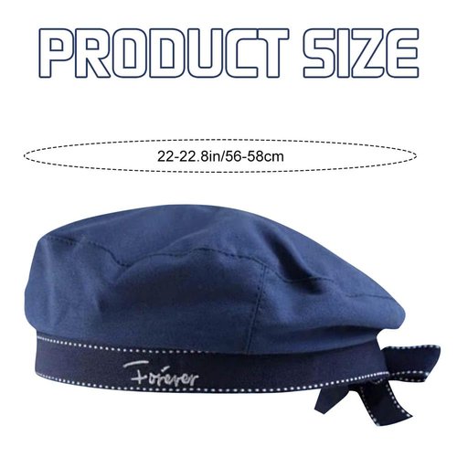 Besforta Navy Sailor Hat Stylish Navy Beret Cap with Bow-Knot Lolita JK Uniform Costume Accessory