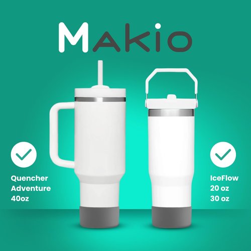 MAKIO - Protective Silicone Boot Cup Compatible with Stanley 30oz 40oz Quencher Adventure or Tumbler Unique Designs Keep Your Style Anti Noise & Anti Scratch (Camouflage)