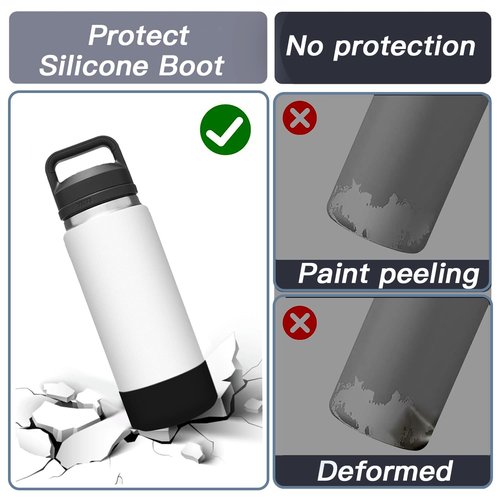 UWSTE 2Pcs Silicone Boot for YETI Rambler 26oz Bottle, Anti-Slip Sleeve Bottom Protector Accessories for YETI Rambler 26oz, BPA Free Silicone