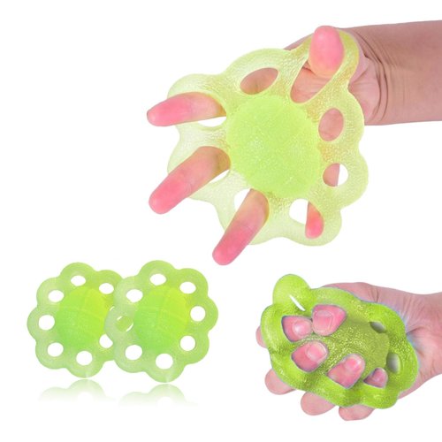 DEEYOTA Finger Exerciser and Hand Strengthener Rehab,Exercise Squeeze Ball for Hands,Grip Exerciser Hand Strengthener(2 Pcs)